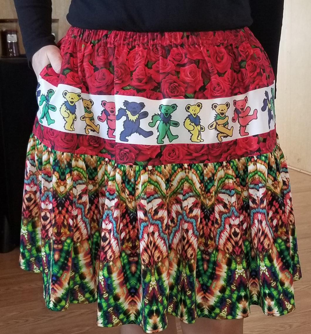 Dancing bear rainbow short dancing skirt