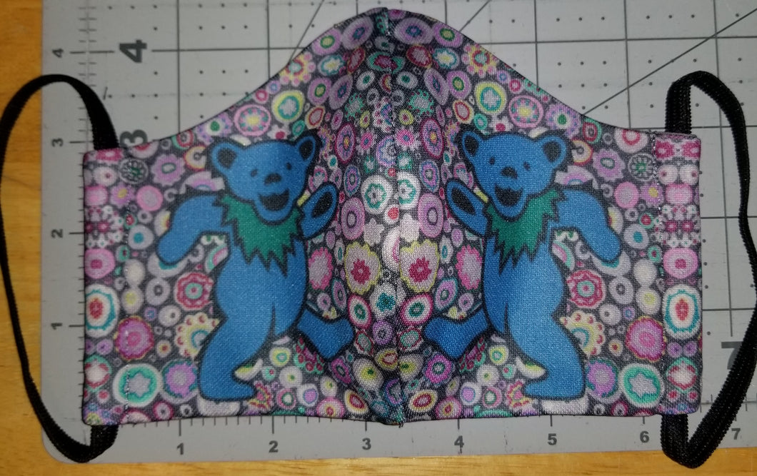 Medium periwinkle dancing bear mask