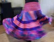 Load image into Gallery viewer, purple dancing bear spinning skirt long
