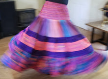 Load image into Gallery viewer, purple dancing bear spinning skirt long
