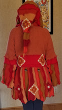 Load image into Gallery viewer, Granny pixie coat XL- 2XL upcycled sweater
