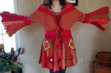 Load image into Gallery viewer, Granny pixie coat XL- 2XL upcycled sweater
