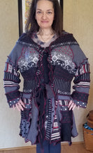 Load image into Gallery viewer, Moon glow pixie coat 3X+ upcycled sweater
