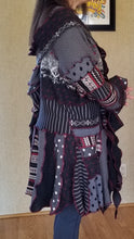 Load image into Gallery viewer, Moon glow pixie coat 3X+ upcycled sweater
